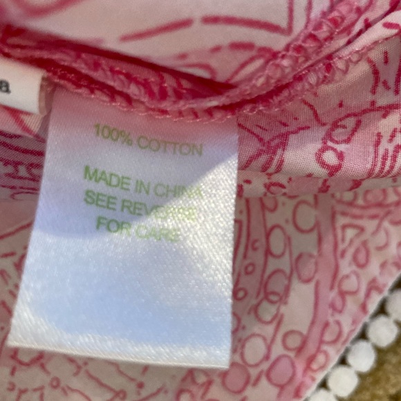 Lilly Pulitzer girls seahorse top pink/white sz 12 - Picture 9 of 15